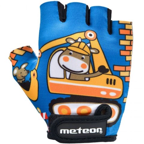 Rękawiczki rowerowe Meteor Teddy Builder Junior 26184-26185-26186 XS Rękawiczki rowerowe Meteor Teddy Builder Junior 26184-26185-26186 XS