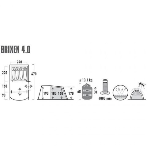 Namiot High Peak Brixen 4.0 11815 N/A