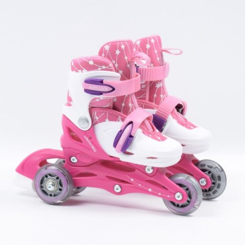 Zestaw SMJ Sport Combo Pink LED: 2w1 wrotko-rolki HS-TNK-000009549 26-29 Zestaw SMJ Sport Combo Pink LED: 2w1 wrotko-rolki HS-TNK-000009549 26-29