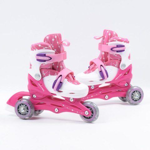 Zestaw SMJ Sport Combo Pink LED: 2w1 wrotko-rolki HS-TNK-000009549 26-29 Zestaw SMJ Sport Combo Pink LED: 2w1 wrotko-rolki HS-TNK-000009549 26-29