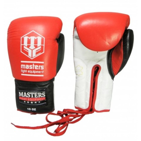 Rękawice bokserskie Masters RBT-600 01600-0802 niebiesko-biało-czarny+10 oz Rękawice bokserskie Masters RBT-600 01600-0802 niebiesko-biało-czarny+10 oz