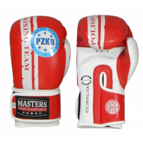 Rękawice bokserskie Masters Rbt-PZKB-W 011101-02W czerwony Rękawice bokserskie Masters Rbt-PZKB-W 011101-02W czerwony