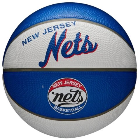 Piłka Wilson NBA Team Retro Brooklyn Nets Mini Ball WTB3200XBBRO 3 Piłka Wilson NBA Team Retro Brooklyn Nets Mini Ball WTB3200XBBRO 3