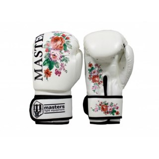 Rękawice bokserskie MASTERS RPU-FLOWER biały+8 oz