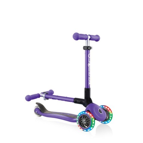 Hulajnoga 3-kołowa Globber Foldable Lights Violet Jr 437-103 N/A