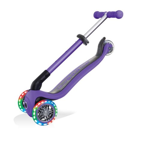 Hulajnoga 3-kołowa Globber Foldable Lights Violet Jr 437-103 N/A