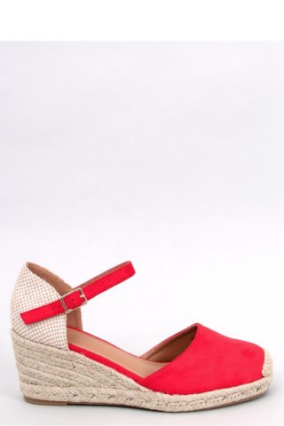 Espadryle na koturnie PLATTEN RED - Inello