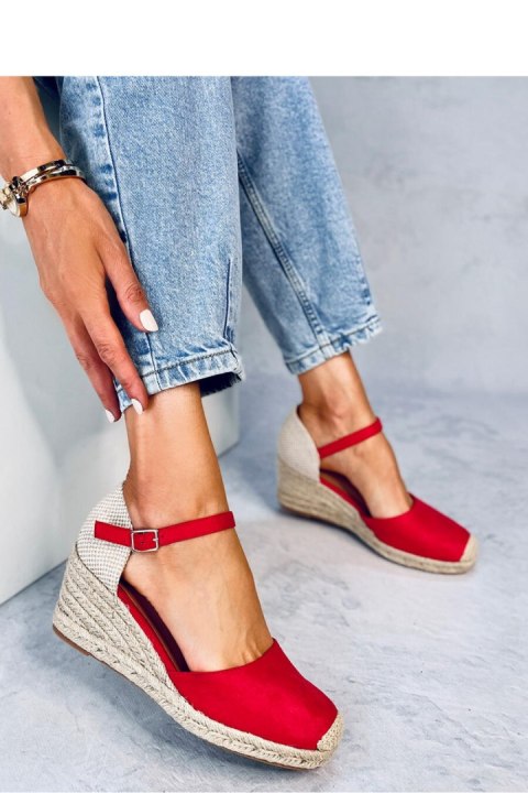 Espadryle na koturnie PLATTEN RED - Inello Espadryle na koturnie PLATTEN RED - Inello