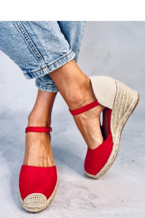 Espadryle na koturnie PLATTEN RED - Inello Espadryle na koturnie PLATTEN RED - Inello