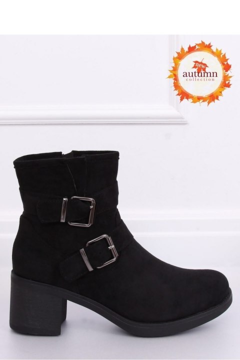 BOTKI NA SZEROKIM OBCASIE CZARNE TX-1815 BLACK - Inello BOTKI NA SZEROKIM OBCASIE CZARNE TX-1815 BLACK - Inello