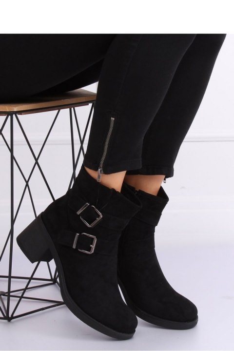 BOTKI NA SZEROKIM OBCASIE CZARNE TX-1815 BLACK - Inello BOTKI NA SZEROKIM OBCASIE CZARNE TX-1815 BLACK - Inello