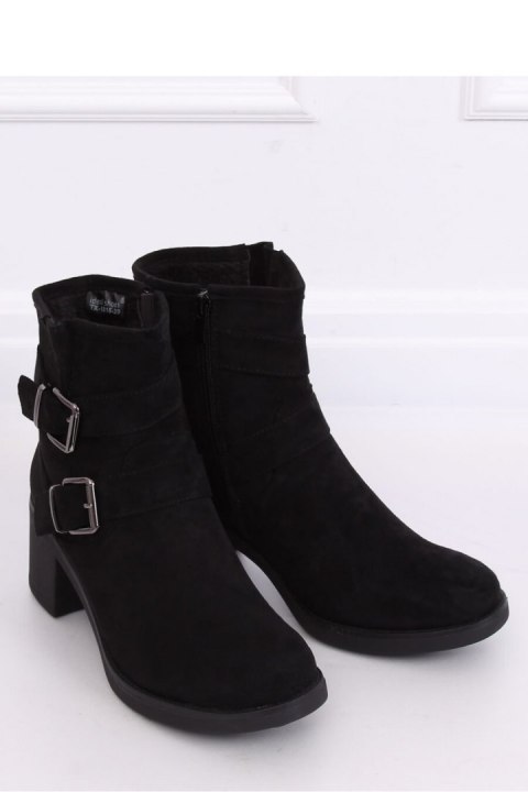 BOTKI NA SZEROKIM OBCASIE CZARNE TX-1815 BLACK - Inello BOTKI NA SZEROKIM OBCASIE CZARNE TX-1815 BLACK - Inello