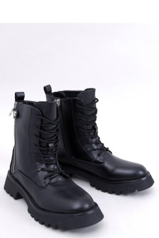 Botki sznurowane militarne FERGER BLACK - Inello