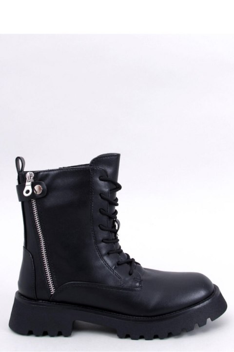 Botki sznurowane militarne FERGER BLACK - Inello