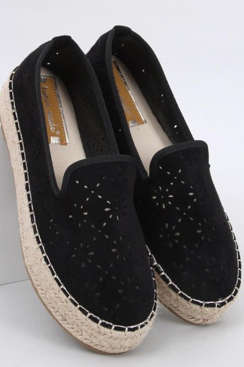 Espadryle ażurowe RIGOIS BLACK - Inello