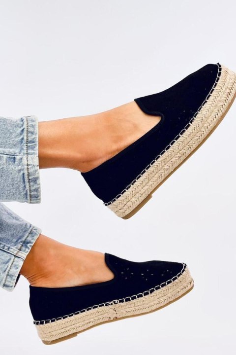 Espadryle ażurowe RIGOIS BLACK - Inello