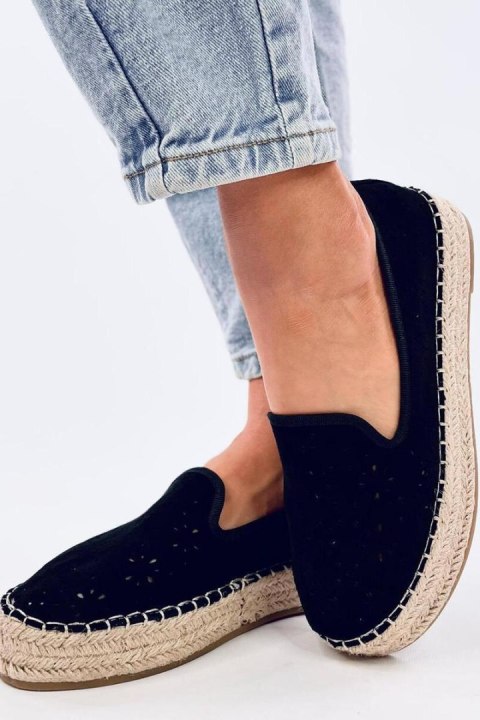 Espadryle ażurowe RIGOIS BLACK - Inello