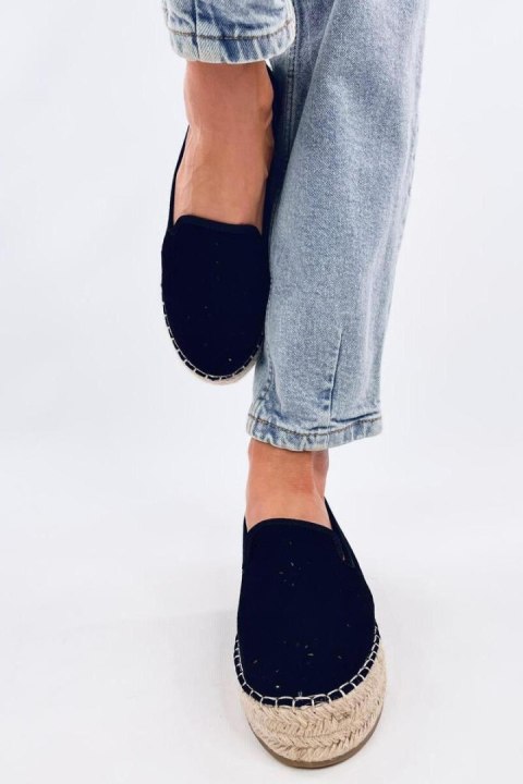 Espadryle ażurowe RIGOIS BLACK - Inello