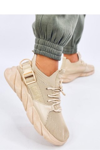 Sneakersy skarpetkowe WADES BEIGE - Inello