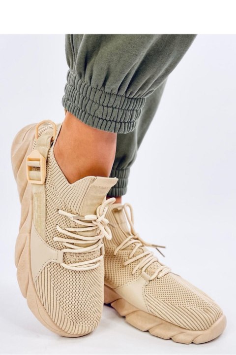 Sneakersy skarpetkowe WADES BEIGE - Inello