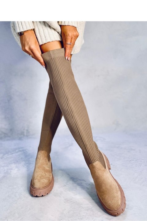 Oficerki muszkieterki skarpetkowe TROTTER KHAKI - Inello Oficerki muszkieterki skarpetkowe TROTTER KHAKI - Inello