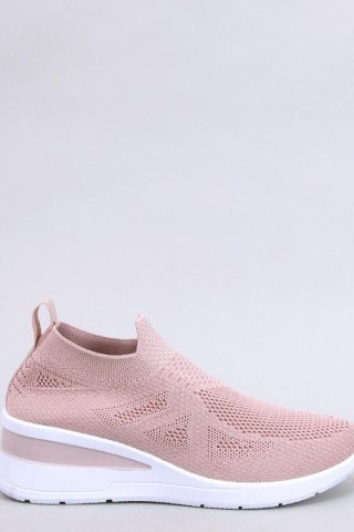 Sneakersy na koturnie skarpetkowe BAYOL PINK - Inello