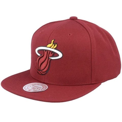 Czapka z daszkiem Mitchell & Ness NBA Miami Heat Top Spot Snapback Hwc Heat HHSS3256-MHEYYPPPMARO OSFM Czapka z daszkiem Mitchell & Ness NBA Miami Heat Top Spot Snapback Hwc Heat HHSS3256-MHEYYPPPMARO OSFM