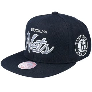 Czapka Mitchell & Ness NBA Brooklyn Nets Team Script 2.0 Snapback Nets HHSS3280-BNEYYPPPBLCK OSFM