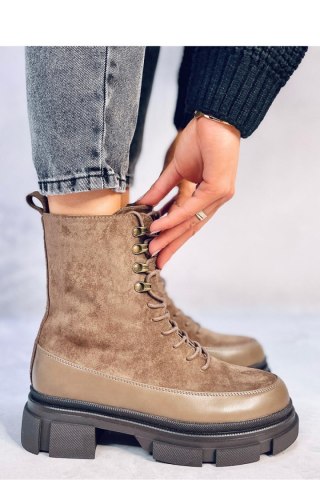 Botki sznurowane KINNEY KHAKI - Inello