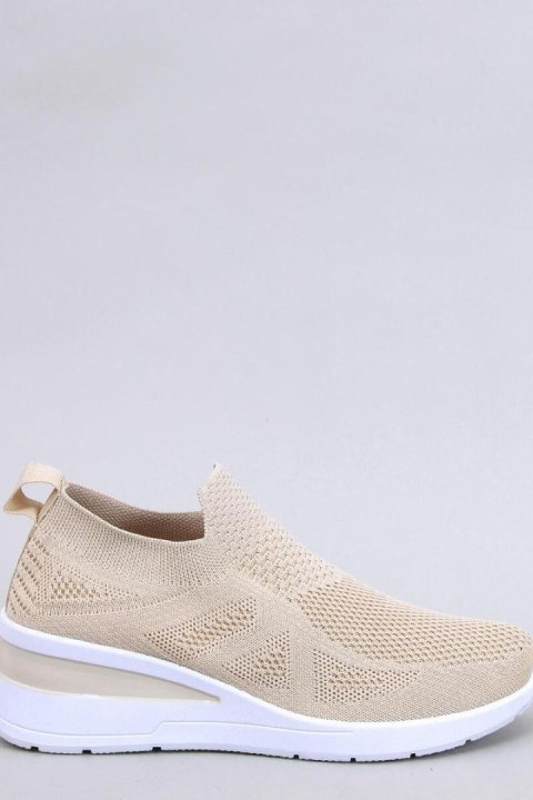Sneakersy na koturnie skarpetkowe BAYOL BEIGE - Inello Sneakersy na koturnie skarpetkowe BAYOL BEIGE - Inello