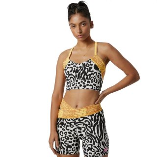 Biustonosz sportowy New Balance Relentless Printed Crop Bra W WB21176BKW XS