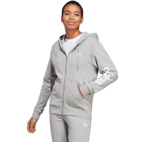 Bluza adidas Essentials Linear Full-Zip French Terry Hoodie W IC6866 L Bluza adidas Essentials Linear Full-Zip French Terry Hoodie W IC6866 L