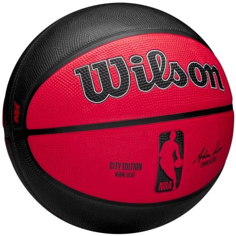 Piłka do koszykówki Wilson NBA Team City Edition Miami Heat WZ4024216XB 7 Piłka do koszykówki Wilson NBA Team City Edition Miami Heat WZ4024216XB 7