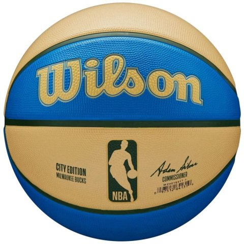 Piłka do koszykówki Wilson NBA Team City Edition Milwaukee Bucks Ball WZ4016517ID 7 Piłka do koszykówki Wilson NBA Team City Edition Milwaukee Bucks Ball WZ4016517ID 7