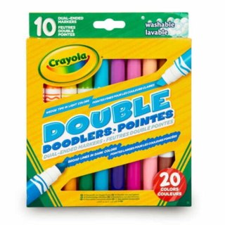 Markery dwustronne zmywalne 10/20 Doodlers 8311 Crayola