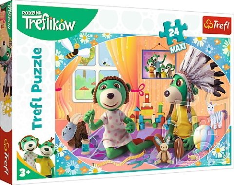 Puzzle 24-Maxi Bawmy się razem! Rodzina Treflików 14319 TREFL p8