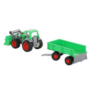 Wader-Polesie 8817 Farmer technic traktor+ładowarka z przyczepą w siatce