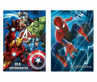 PROMO Karnet złoty Marvel Avengers / SpiderMan VERTE mix cena za 1 sztukę