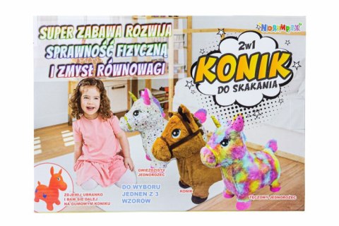 PROMO Konik do skakania pluszowy mix 3 kolory 1004073 cena za 1szt