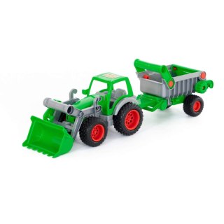 Wader-Polesie 8718 Farmer-technik traktor ładowarka z naczepą w siatce mix