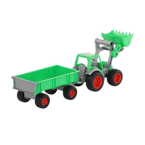 Wader-Polesie 8817 Farmer technic traktor+ładowarka z przyczepą w siatce