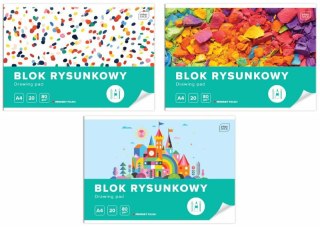 Blok rysunkowy A4 20k p10 INTERDRUK mix cena za 1 szt