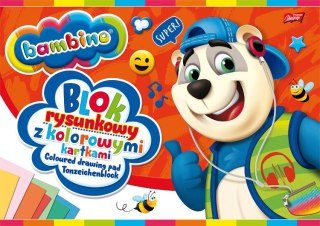 Blok rysunkowy A4 kolorowy 16k Bambino ST p10 MAJEWSKI mix cena za 1 szt