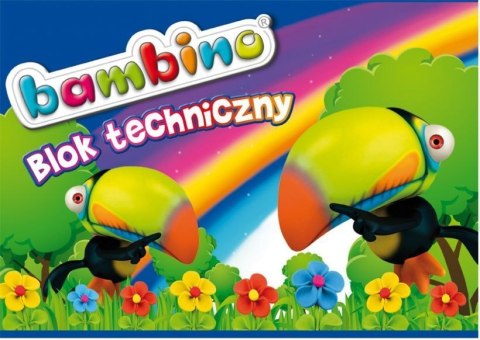 Blok techniczny A4 10k Bambino ST MAJEWSKI p10, mix cena za 1 szt