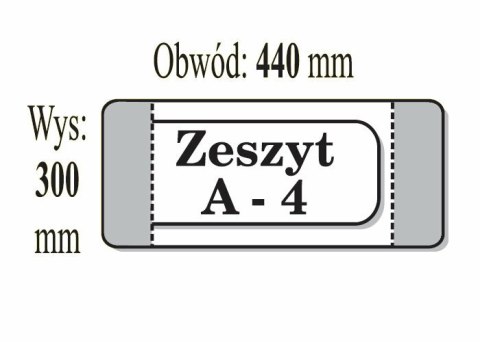 Okładka na zeszyt A4 wys. 300mm x obw. 440mm p50 IKS cena za 1szt