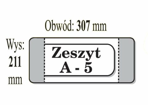 Okładka na zeszyt A5 wys. 210mm x obw. 307mm p50 IKS cena za 1szt