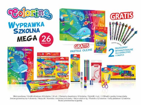 Wyprawka szkolna MEGA 26 elementów Colorino Kids 89205