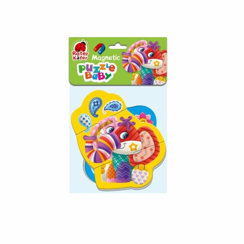 Magnetyczne Baby puzzle z pianki Słoń - Krokodyl RK5020-03