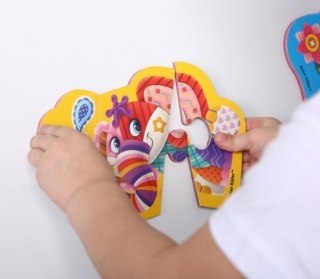 Magnetyczne Baby puzzle z pianki Słoń - Krokodyl RK5020-03