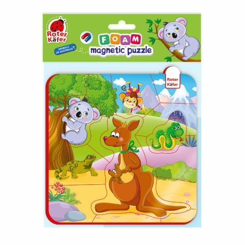 Piankowe puzzle z magnesem Zwierzęta Australii RK5010-09